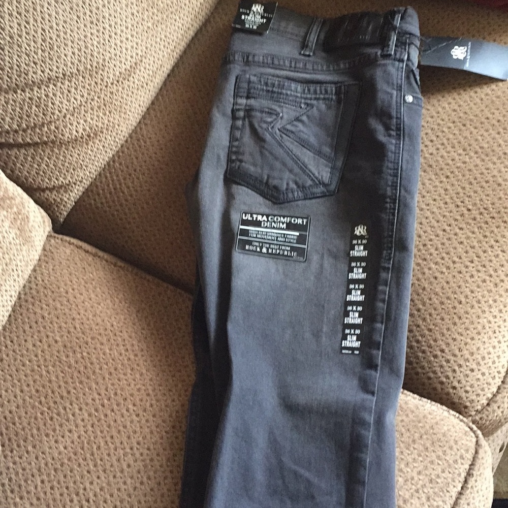 Black faded jeans
